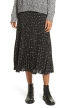 Women's Vince Tossed Ditsy Floral Pleated Skirt - Black
