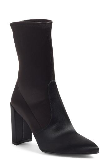 Women's Stuart Weitzman Clinger Stretch Bootie .5 M - Black