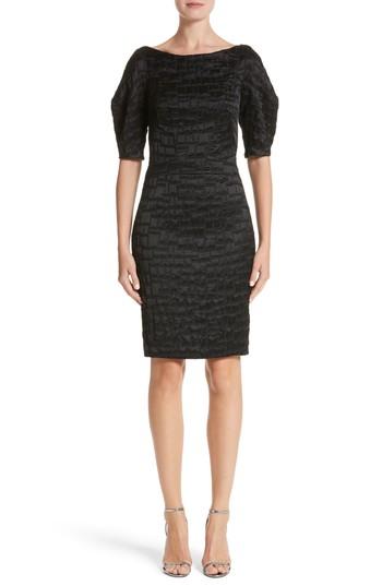 Women's Talbot Runhof Mosaic Jacquard Sheath Dress