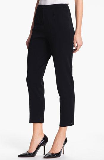 Ming Wang Pull-on Ankle Pants Womens Black Size