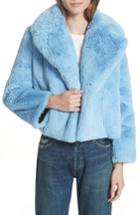 Women's Dvf Faux Fur Jacket - Blue