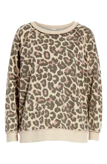 Women's Free People Go On Get Floral Sweatshirt - Brown