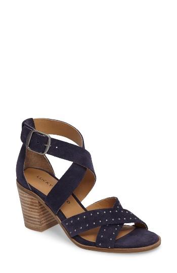 Women's Lucky Brand Kesey Block Heel Sandal M - Blue