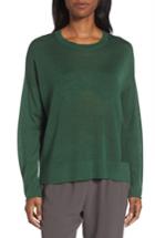 Women's Eileen Fisher Tencel Blend Sweater, Size - Green