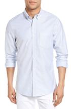 Men's Nordstrom Men's Shop Trim Fit Bengal Stripe Sport Shirt, Size - Blue