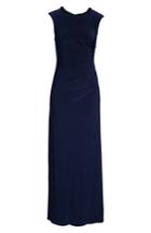 Women's Adrianna Papell Ruched Jersey Gown W (similar To 16w) - Blue