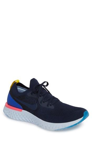 Men's Nike Epic React Flyknit Running Shoe M - Blue