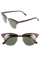 Women's Ray-ban Standard Clubmaster 51mm Mirrored Rainbow Sunglasses - Dark Tortoise