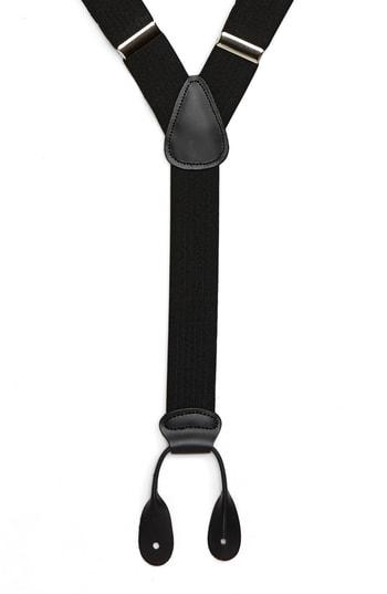 Men's Nordstrom Men's Shop Formal Stretch Suspenders, Size - Black