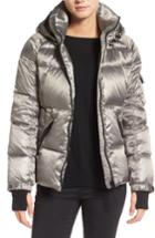 Women's S13 'kylie' Metallic Quilted Jacket With Removable Hood - Metallic