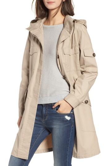 Women's Bb Dakota Noah Water Repellent Cotton Twill Coat - Beige
