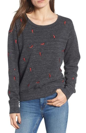 Women's Scotch & Soda Chili Pepper Crewneck Sweatshirt - Grey