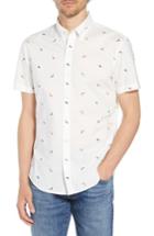 Men's Bonobos Riviera Slim Fit Pepper Print Sport Shirt R - White