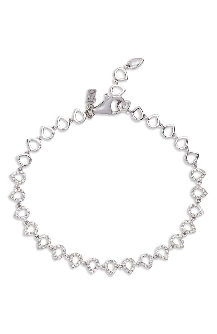 Women's Ef Collection Diamond Teardrop Bracelet