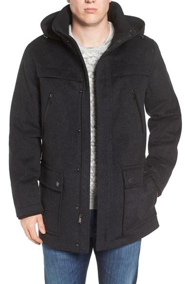 Men's Pendleton Bainbridge Wool Blend Parka - Grey