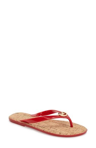 Women's Michael Michael Kors 'jet Set' Jelly Flip Flop