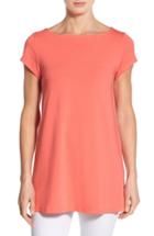 Women's Eileen Fisher Bateau Neck Tunic Top - Pink