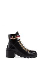 Women's Gucci Trip Lug Sole Combat Boot Us / 38eu - Black