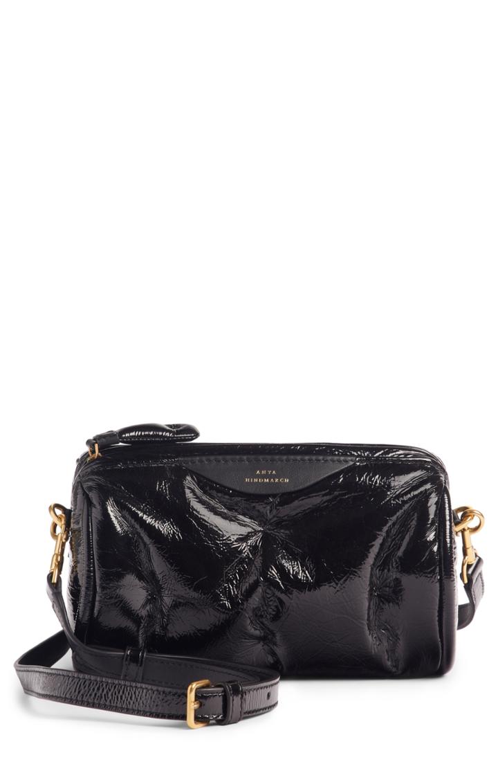 Anya Hindmarch Chubby Barrel Patent Leather Satchel -