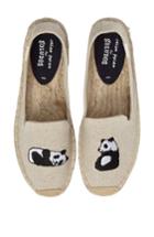 Women's Soludos Panda Embroidered Platform Espadrille M - Beige