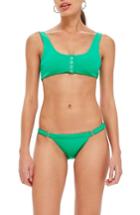 Women's Topshop Snap Front Bikini Top - Green