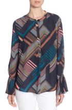 Women's Catherine Catherine Malandrino Juno Print Blouse - Black