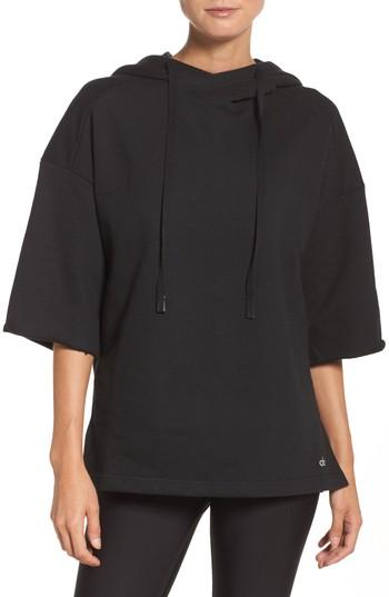 Women's Alo Crop Sleeve Oversize Hoodie - Green