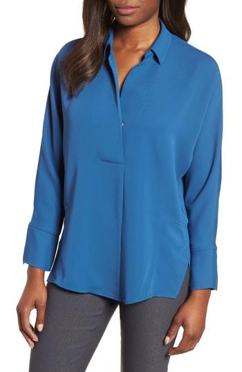 Women's Nic+zoe Flowing Ease Blouse - Grey