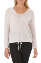 Women's The White Company Tie Hem Sweater - Pink