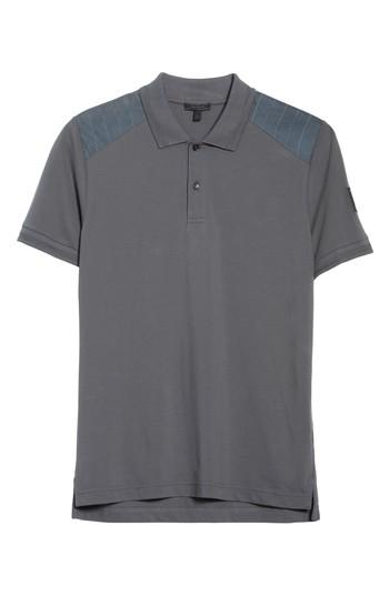Men's Belstaff Hitchin Extra Trim Fit Pique Polo, Size - Blue