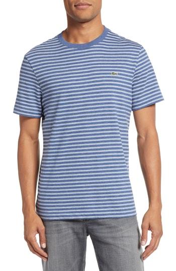 Men's Lacoste Regular Fit Stripe Jersey T-shirt (m) - Blue