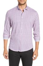 Men's Stone Rose Trim Fit Knit Sport Shirt - Pink