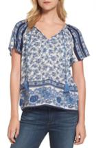Women's Vince Camuto Border Print Top - Blue