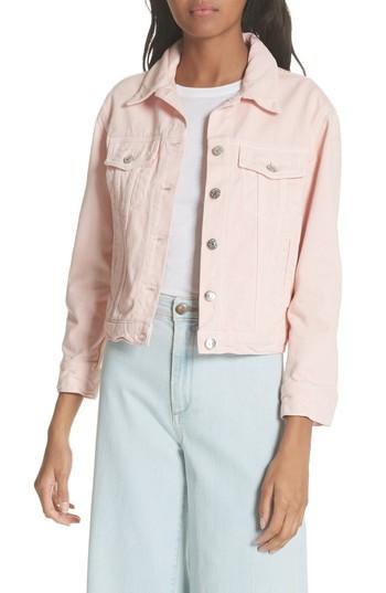 Women's Veronica Beard Rowan Jean Jacket - Pink