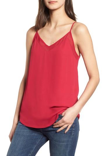 Women's 1.state Chiffon Inset Camisole - Red