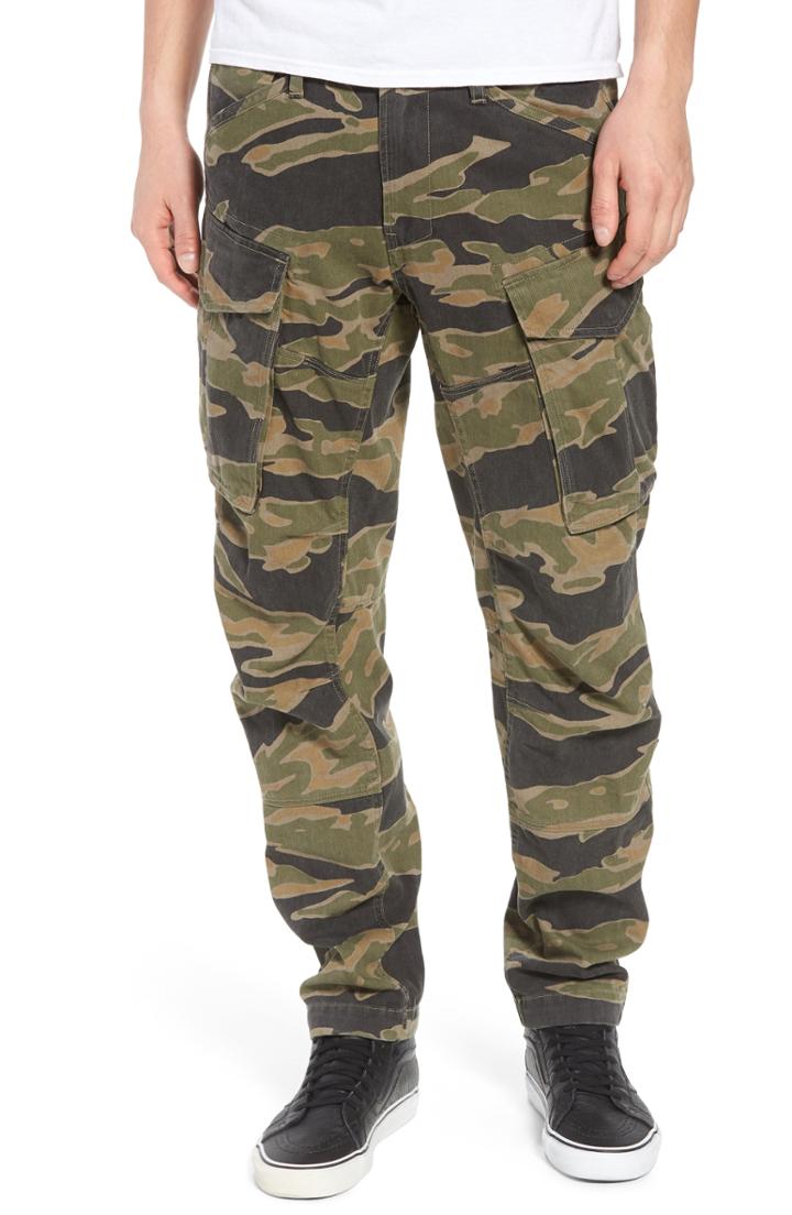 Men's G-star Raw Rovic Camo Print Denim Cargo Pants X 32 - Green