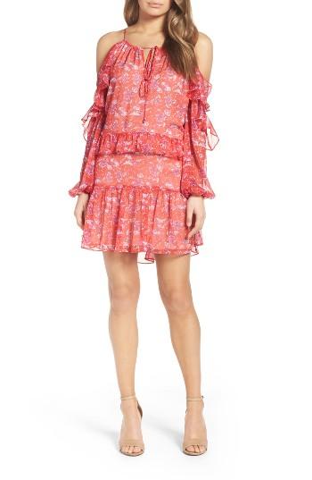 Women's Adelyn Rae Cold Shoulder Dress - Red