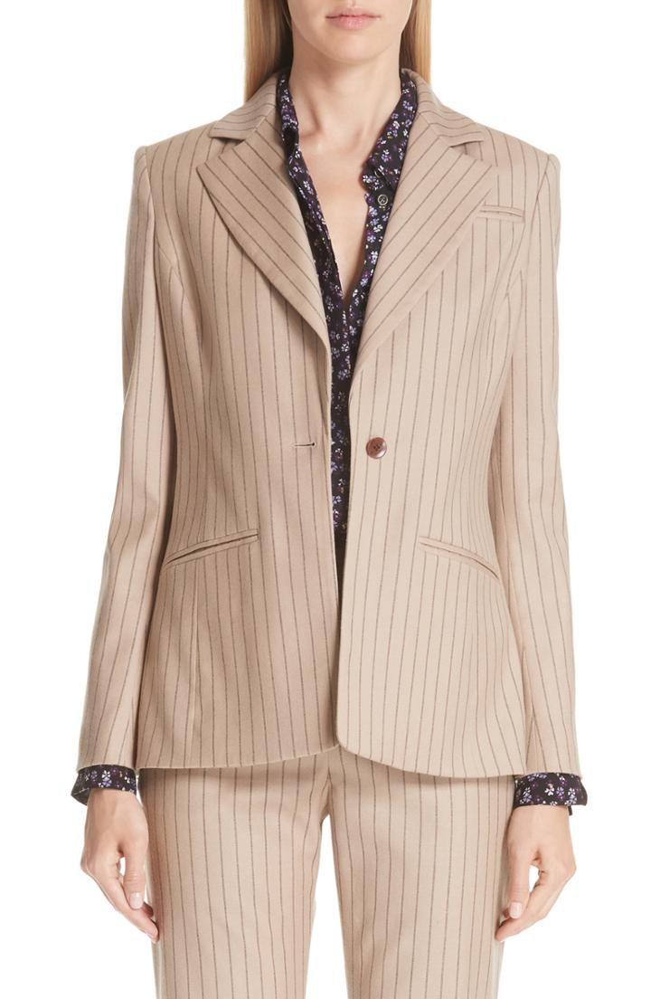 Women's Mural Belted Blazer, Size - Blue
