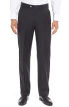 Men's Berle Flat Front Solid Wool Trousers X 30 - Blue