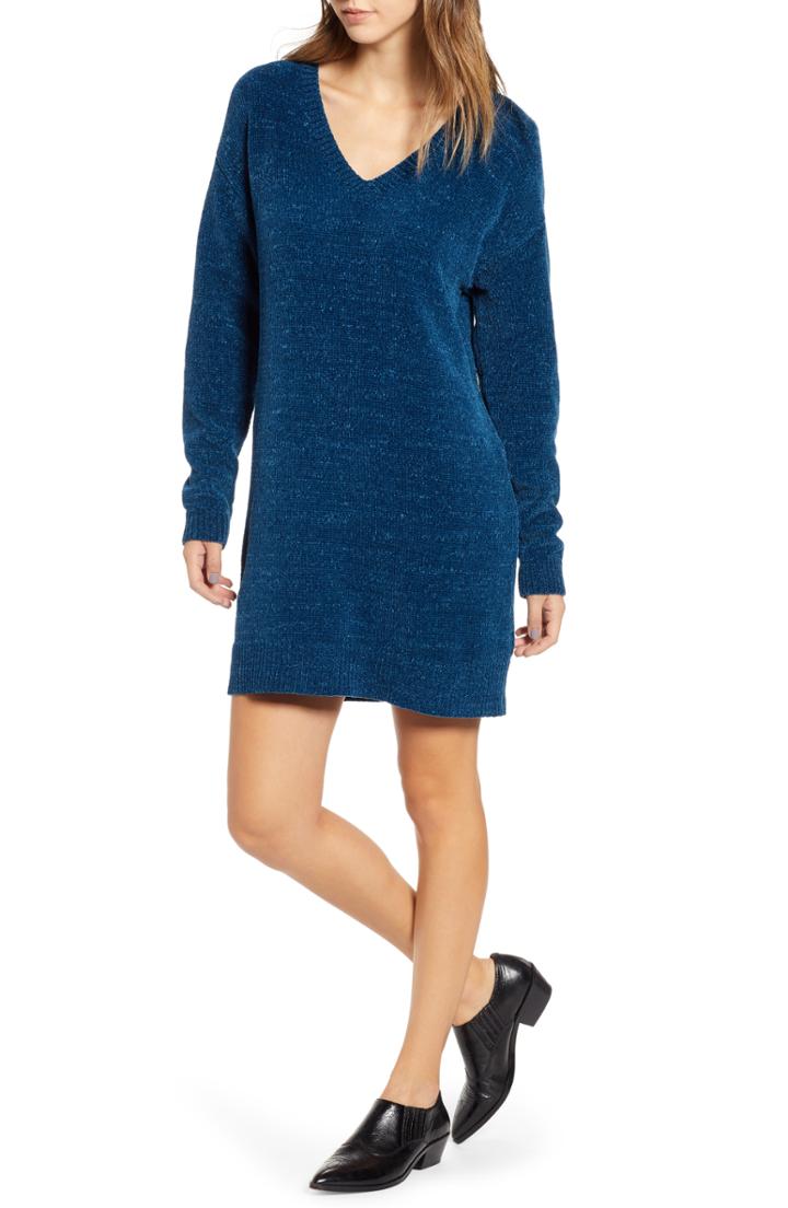 Women's Bp. Chenille Sweater Dress, Size - Blue