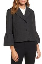 Women's Halogen Ruffle Cuff Jacket - Grey