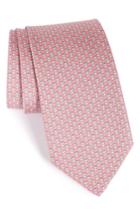 Men's Salvatore Ferragamo Frog Print Silk Tie, Size - Pink