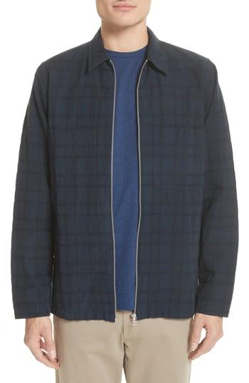 Men's Norse Projects Jens Seersucker Check - Blue