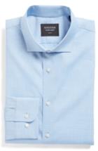 Men's Nordstrom Men's Shop Trim Fit Stripe Dress Shirt .5 34/35 - Blue