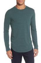 Men's Goodlife Triblend Scallop Long Sleeve Crewneck T-shirt, Size - Green