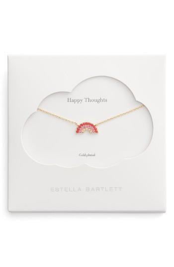 Women's Estella Bartlett Happy Thoughts Rainbow Necklace