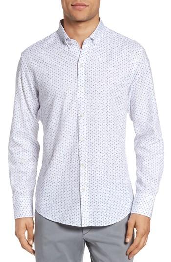Men's Zachary Prell Benedict Trim Fit Print Sport Shirt, Size - White