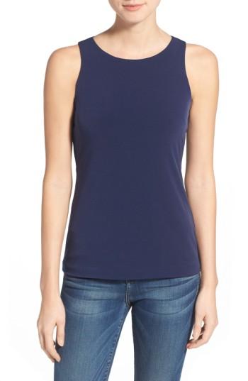 Women's Halogen Double Layer Tank, Size - Blue