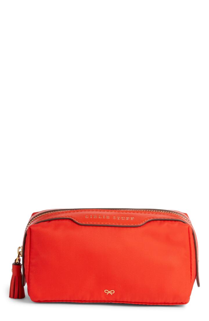 Anya Hindmarch Girlie Stuff Cosmetics Case, Size - Flame Red