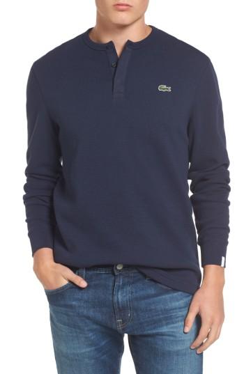 Men's Lacoste Henley T-shirt - Blue